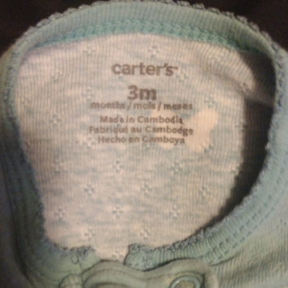 Carter's Blue Footies One Piece with Celestial Pattern​​ - Picture 3 of 3
